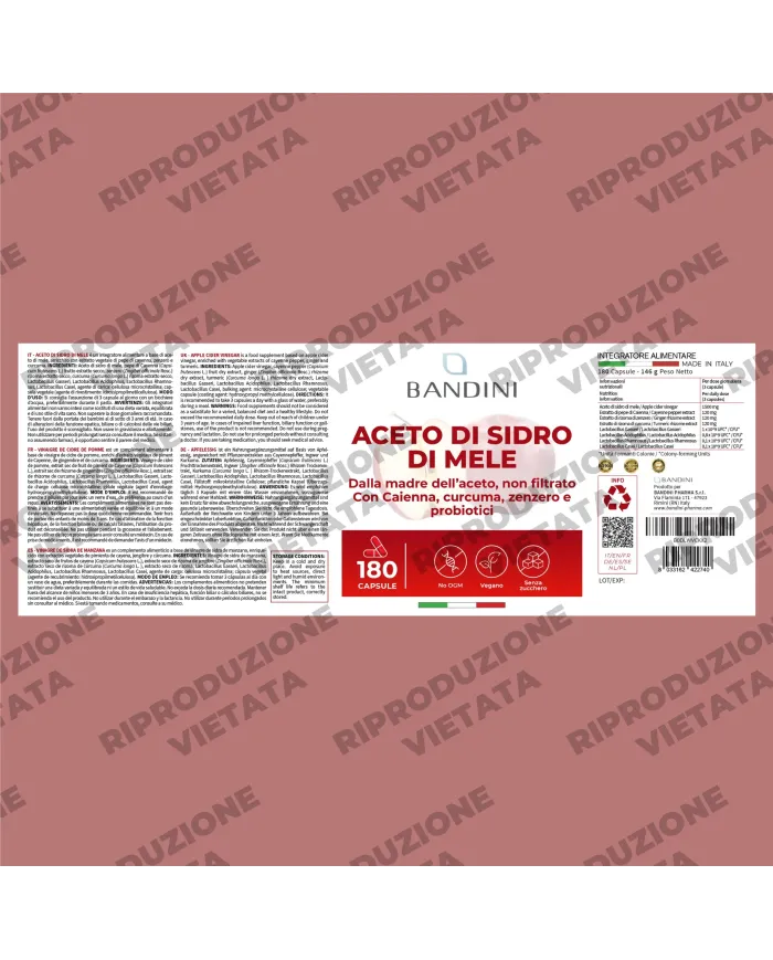 Aceto di sidro di mele 180 capsule